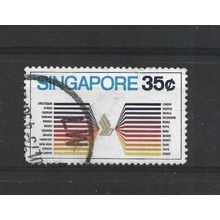 Singapore.SG198 35c Emblem of Singapore Airlines & destinations.Fine Used.Jun25
