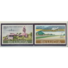 St. Lucia Stamps Scott #294 To 295, Mint Never Hinged