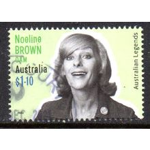 AUSTRALIA: 2020, $1.10 LEGENDS, NOELINE BROWN, USED SHEET PERF STAMP. 606/629