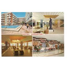 HOTEL AUGUSTUS, COSTA DORADA, TARRAGONA, SPAIN unused vintage postcard =