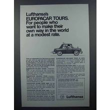 1967 Lufthansa Airlines Ad - Europacar Tours