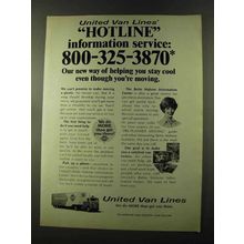 1973 United Van Lines Ad - Hotline Service