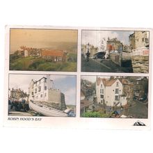 ROBIN HOOD'S BAY, YORKSHIRE. multiview used vintage postcard 1994 postmark