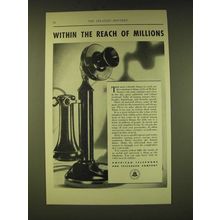 1933 American Telephone and Telegraph Company Ad - Within the reach of millions