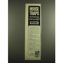 1972 D-Con Mouse-Prufe Ad - Mouse traps are the best way to kill mice. Right?