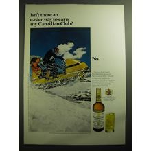 1970 Canadian Club Whisky Ad - Isn't there an easier way to earn