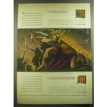 1946 Capehart and Farnsworth Phonograph Radios Ad - art by Robert Riggs