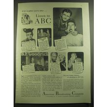 1946 ABC American Broadcasting Company Ad - Tom Breneman, Don McNeill