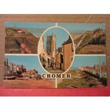multiview, CROMER, NORFOLK. used postcard by J Salmon 1974 postmark =