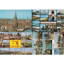 Harlingen Boats Shops Nautical 25 Small Views 4x Postcard s