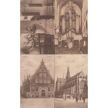 Haarlem Kerk Kathedraal Church Cathedral 4x Antique Dutch Postcard s
