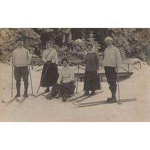Oberhof Antique 1911 German Skiing Postcard