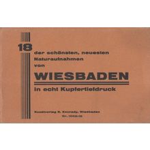 Wiesbaden 18x Antique Folding German Postcard Old Book