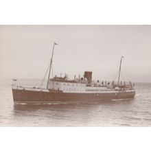 TSS Tynwald IV Ship Maiden Voyage To Douglas Isle Of Man Postcard