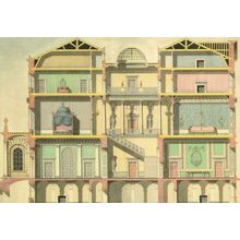 John Yenn Design For A Town House Section London Medieval Painting Postcard