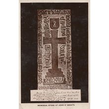 Memorial Stone At John O Groats Real Photo Postcard