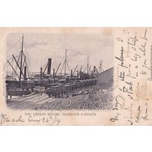 Erskin Wharf India 1914 WW1 Harbour Boats Postcard