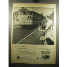 1957 The Asphalt Institute Ad - Off to School