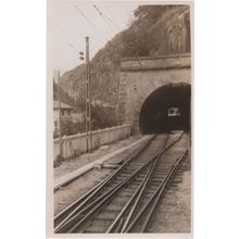 American Unidentified Train Railway Tunnel Real Photo Old Postcard