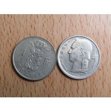 Belgium 1965 1 Frank Belgie (Dutch - Flemish Text) Coin