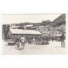 Pay Day at Llechwedd Slate Quarry Blaenau Ffestiniog Reproduction Postcard Wales