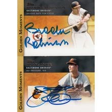 BROOKS ROBINSON & JIM PALMER AUTOGRAPH 2012 BALTIMORE ORIOLES HOF WORLD CHAMPION