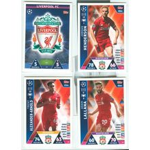 Liverpool FC 4x 18/19 Topps Match Attax Uefa Champions League