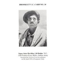 Ali Haidar 13th Frontier Force Rifles Indian WW2 Victoria Cross Postcard