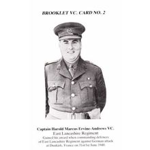 Captain Harold Andrews Lancashire Regiment Dunkirk WW2 Victoria Cross Postcard