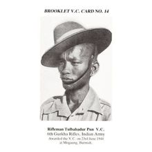Tulbahadur Pun 6th Gurkha Rifles Indian Army WW2 Victoria Cross Postcard
