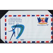 Australia. Aerogramme. 1962 10d Perth UnUsed
