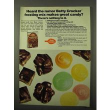1972 Betty Crocker Frosting Mix Ad - Great Candy
