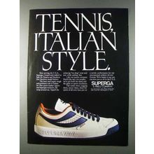 1980 Superga Sport Stockton Shoe Ad - Tennis Style