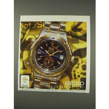 1991 Seiko Chronograph Watch Ad - The Future of Time