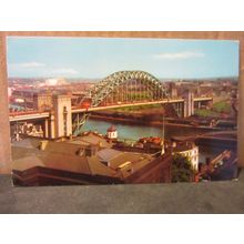 THE BRIDGE FROM MOOT HALL, NEWCASTLE UPON TYNE unused vintage postcard =
