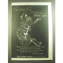 1945 Saks Fifth Avenue Charles of the Ritz Powder Ad - Christmas Cue