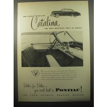 1950 Pontiac Super De Luxe Catalina Car Ad - Dollar for dollar - you can't beat