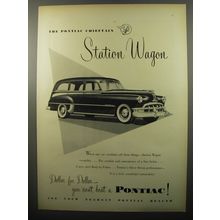 1950 Pontiac Chieftain Station Wagon Ad - Dollar for dollar - you can't beat
