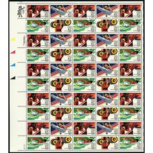 Summer Olympics 1984 Full Sheet of Fifty 40 Cent Airmail Stamps Scott C105-08