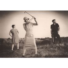 Bunty Always Got Agitated on the 18th Ladies Golf Photo Postcard