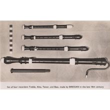 Bressan Recorder Victorian Musical Instruments Old RPC Postcard