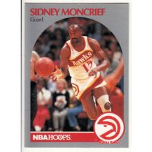 1990-91 Hoops Sidney Moncrief basketball card #402- Hawks