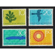 Liechtenstein Birds Fish Trees Nature Protection 4v 1966 MNH SG#453-456