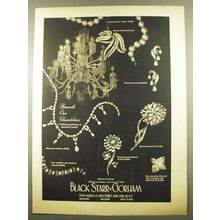 1961 Black Starr & Gorham Jewelry Advertisement - Beneath our chandeliers