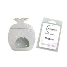 Woodside Home Living Pineapple Shaped Wax Melt Burner With Bedtime Wax Melt
