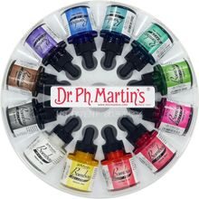 Dr. Ph. Martin'S Bombay India Ink (Set 1) Ink Set, 1.0 Oz, Set 1 Colors, 1 Set o