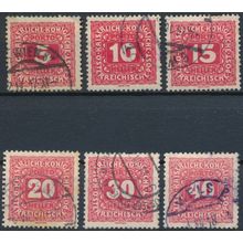 Postage Due: 6 Values - Austria 1916 - FH - MiNr P47/50 & P52/3