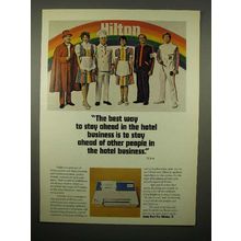 1973 Hilton Hotel Ad - Stay Ahead of Other People