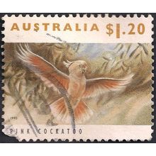 AUSTRALIA, BIRDS, Pink Cockatoo, brown 1993, $1.20, #4