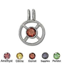 Sterling Silver Hand-Made Genuine Facet Stone Pendant